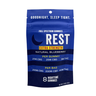 Rest Extra Strength Gummies 440mg CBD+CBG+THC 8ct